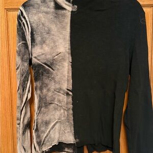 Zara Ribbed Knit Top in Gray